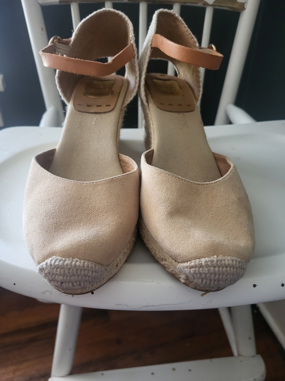 kanna Nude-Beige Espadrille Ankle-Strap Wedges